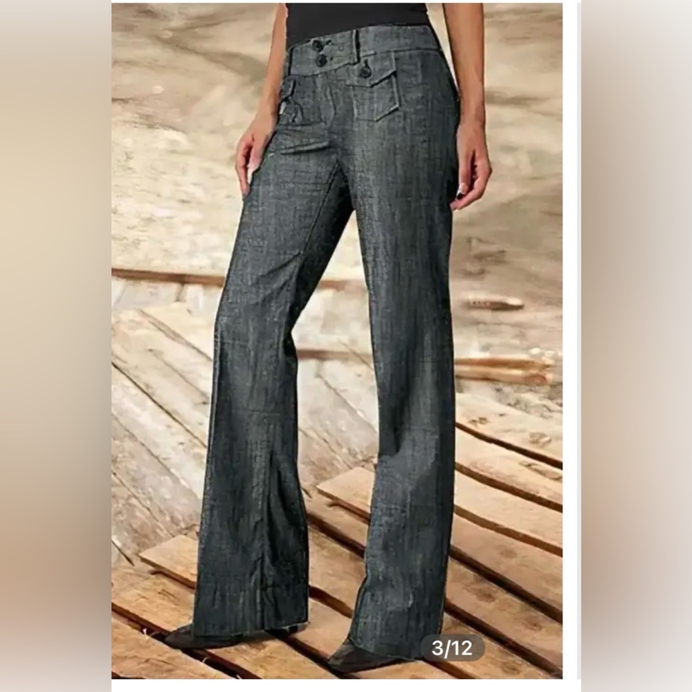 Women's Gray Straight Leg Pants